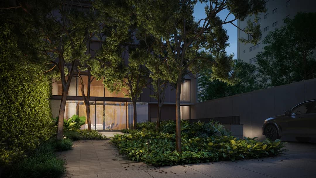Perspectiva artística — Embasamento — Residencial